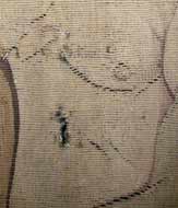 Restauration d'une tapisserie d'Aubusson : ravaudage décousu