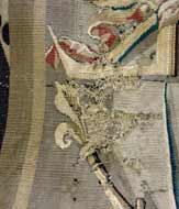 Restauration d'une tapisserie d'Aubusson. Musée de Vannes